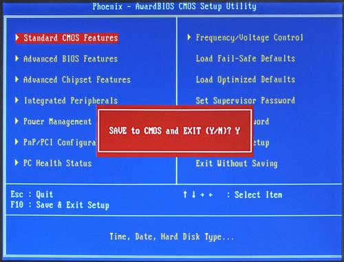 Epia ML motherboard BIOS Save and Exit