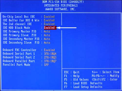 TF-486 Motherboard BIOS: Integrated Peripherals