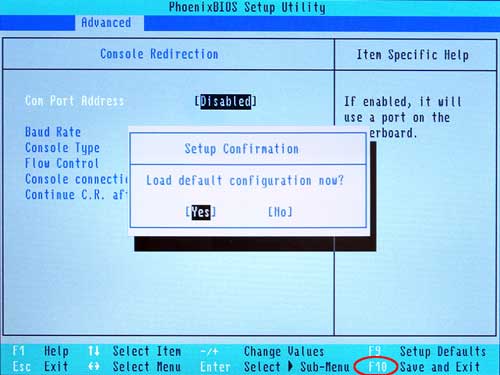 ZF Micro Motherboard BIOS Advanced Screen: Save & Exit