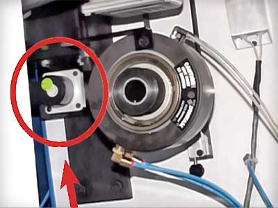 Image of belt-driven encoder on GT