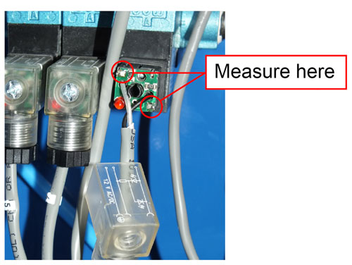 Image of Test Points on MAC Solenoid Valve