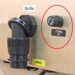 Image of the back of the CNC control