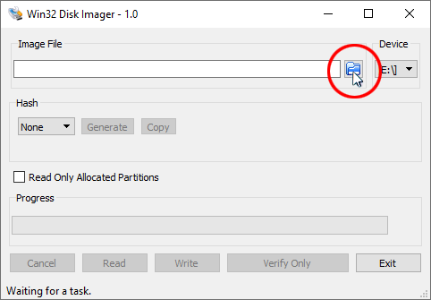 Image of Win32DiskImage browse