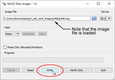 Win32DiskImage write
