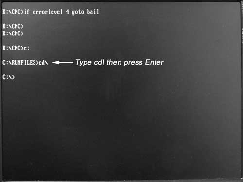 Image of C:\ DOS Prompt