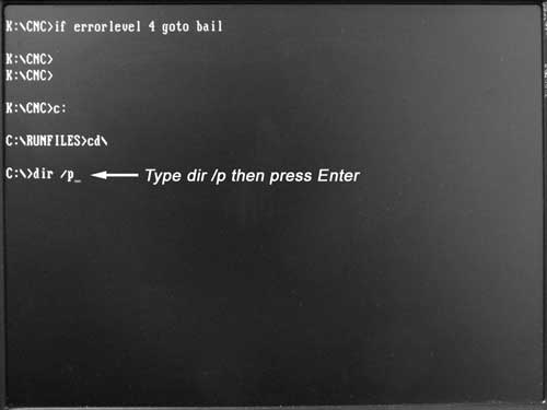 Image of DIR Command