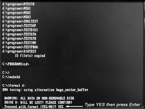 Image of MAKEHD Format Confirm