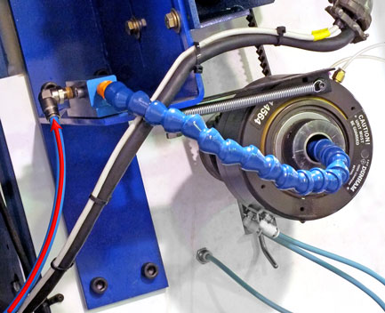 Image of dedicated thru-spindle air-blast option