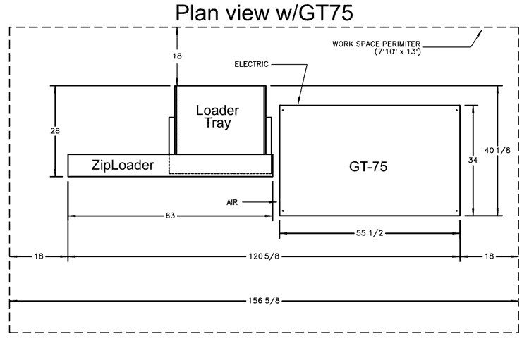 OmniTurn ZipLoader Plan View on GT-75